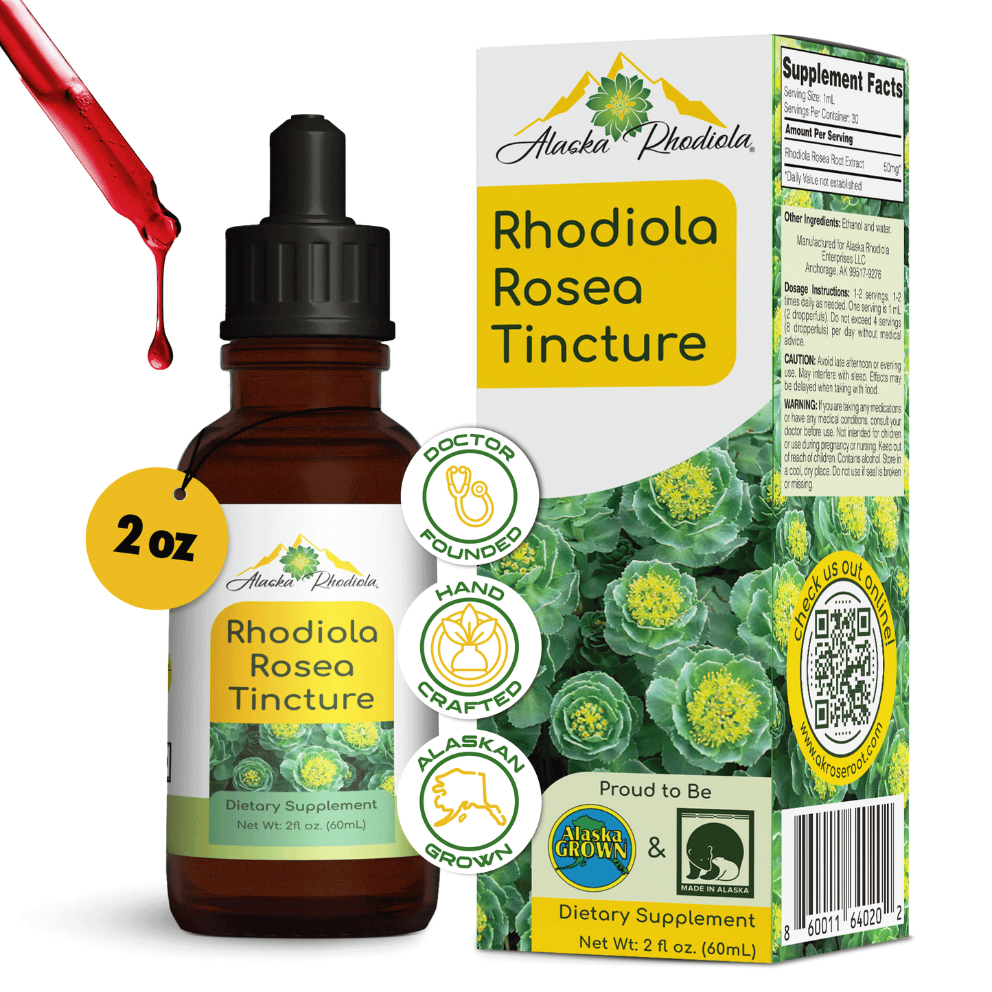 Rhodiola Rosea Tincture – Natural Stress & Energy Support (2 oz) (Copy)